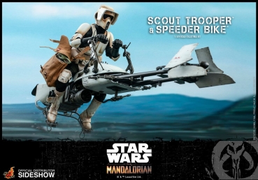 |HOT TOYS - Star Wars - The Mandalorian - Scout Trooper & Speeder Bike