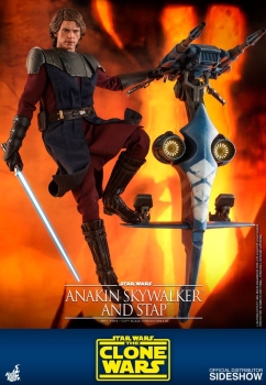 |HOT TOYS - Star Wars The Clone Wars- Anakin Skywalker & STAP