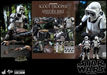 |HOT TOYS -Star Wars Episode VI - Scout Trooper & Speeder Bike