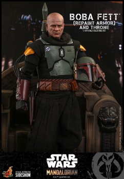 |HOT TOYS - The Mandalorian - Boba Fett (Repaint Armor) and Throne
