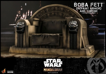 |HOT TOYS - The Mandalorian - Boba Fett (Repaint Armor) and Throne