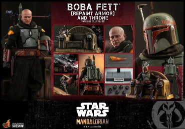 |HOT TOYS - The Mandalorian - Boba Fett (Repaint Armor) and Throne