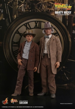 |HOT TOYS -  SET - Zurück in die Zukunft III - Doc Brown&Marty McFly