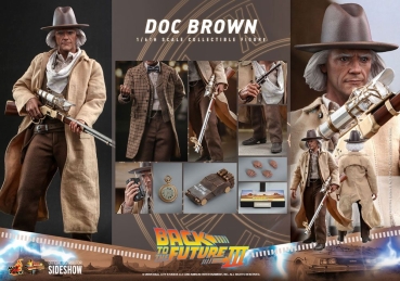 |HOT TOYS -  SET - Zurück in die Zukunft III - Doc Brown&Marty McFly