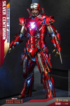 |HOT TOYS - Iron Man 3 - Silver Centurion - (Armor Suit Up Version)