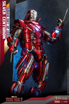 |HOT TOYS - Iron Man 3 - Silver Centurion - (Armor Suit Up Version)