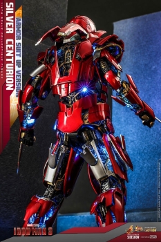 |HOT TOYS - Iron Man 3 - Silver Centurion - (Armor Suit Up Version)