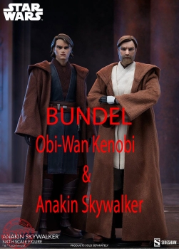 |SIDESHOW - Star Wars -The Clone Wars - BUNDEL -  Anakin Skywalker & Obi-Wan Kenobi