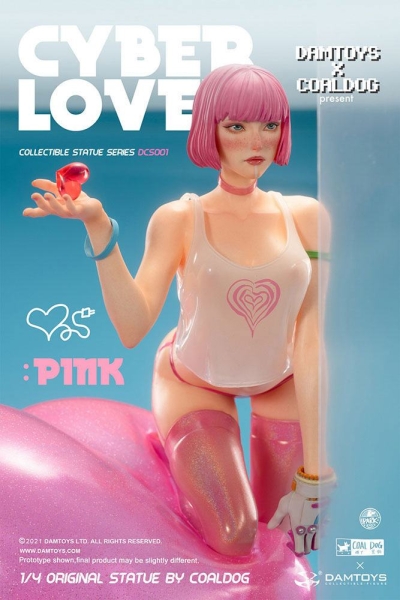 DAMTOYS Coal Dog Series Statue 1/4 Cyberlover: Pink