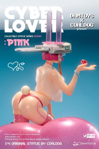 DAMTOYS Coal Dog Series Statue 1/4 Cyberlover: Pink