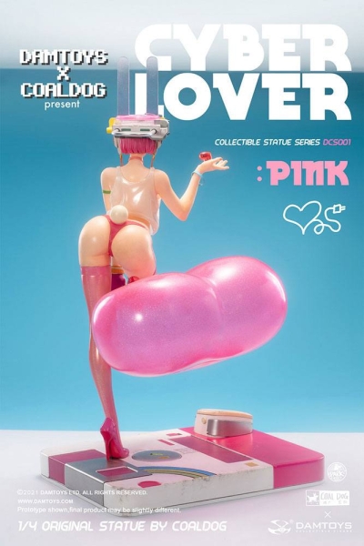 DAMTOYS Coal Dog Series Statue 1/4 Cyberlover: Pink