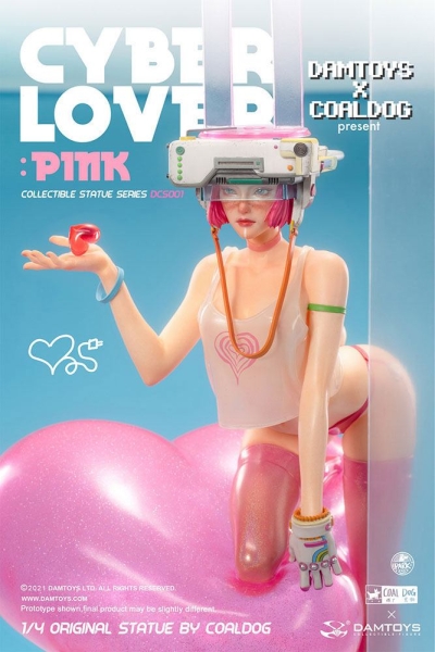 DAMTOYS Coal Dog Series Statue 1/4 Cyberlover: Pink