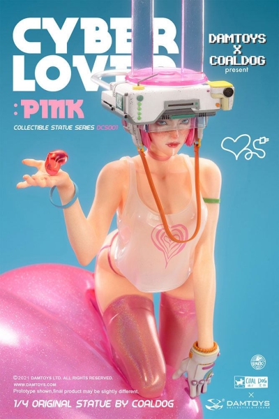 DAMTOYS Coal Dog Series Statue 1/4 Cyberlover: Pink
