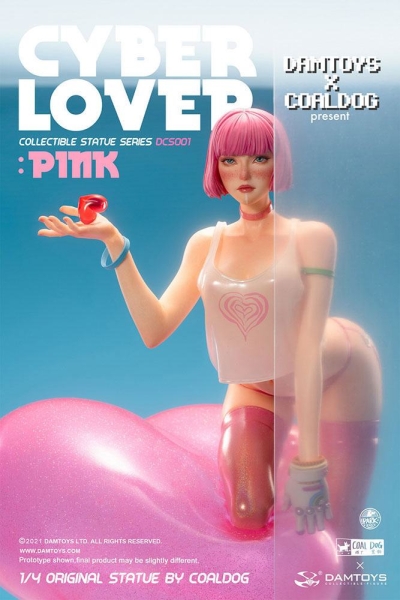 DAMTOYS Coal Dog Series Statue 1/4 Cyberlover: Pink