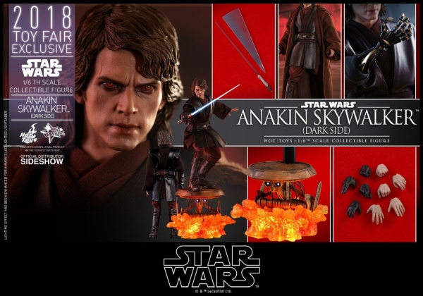 Star Wars Episode III MMS Actionfigur 1/6 Anakin Skywalker Dark Side 2018 Toy Fair Exclusive 31 cm