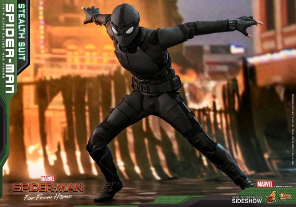HOT TOYS | Spider-Man: Far From Home Movie Masterpiece Actionfigur 1/6 Spider-Man (Stealth Suit) 29 cm