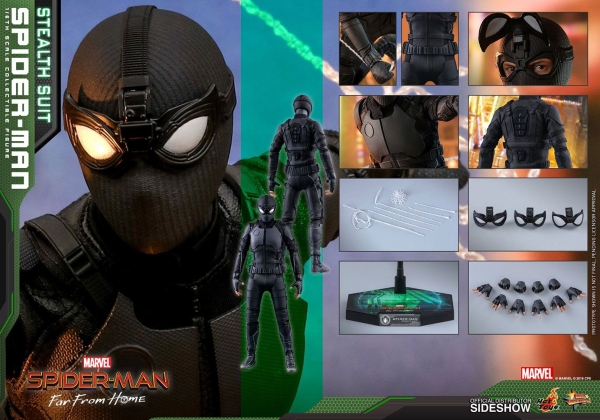 HOT TOYS | Spider-Man: Far From Home Movie Masterpiece Actionfigur 1/6 Spider-Man (Stealth Suit) 29 cm