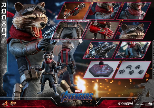 HOT TOYS | Avengers: Endgame Movie Masterpiece Actionfigur 1/6 Rocket 16 cm