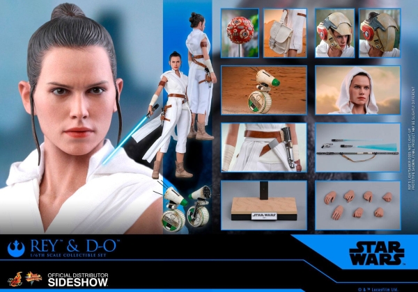 HOT TOYS | Star Wars Episode IX Movie Masterpiece Actionfiguren Doppelpack 1/6 Rey & D-O 28 cm