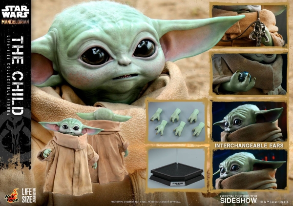 HOT TOYS - Star Wars - The Mandalorian - Life-Size Masterpiece Actionfigur - The Child - 36 cm
