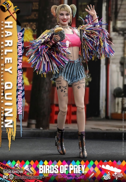 |HOT TOYS - Birds of Prey - Movie Masterpiece Actionfigur 1/6 -  Harley Quinn - (Caution Tape Jacket Version)