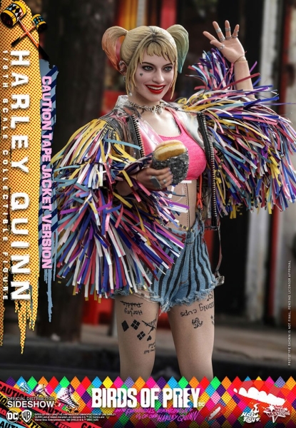 |HOT TOYS - Birds of Prey - Movie Masterpiece Actionfigur 1/6 -  Harley Quinn - (Caution Tape Jacket Version)