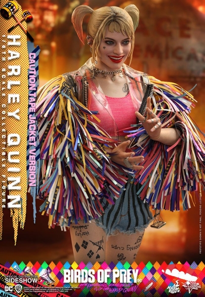 |HOT TOYS - Birds of Prey - Movie Masterpiece Actionfigur 1/6 -  Harley Quinn - (Caution Tape Jacket Version)