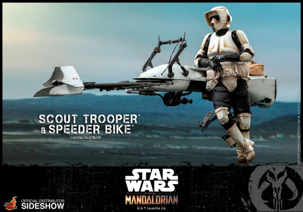 |HOT TOYS - Star Wars - The Mandalorian - Scout Trooper & Speeder Bike
