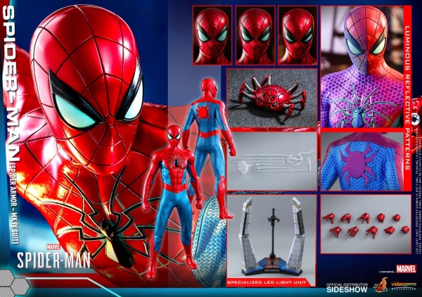 HOT TOYS Spider-Man mit Spider Armor MK IV Suit
