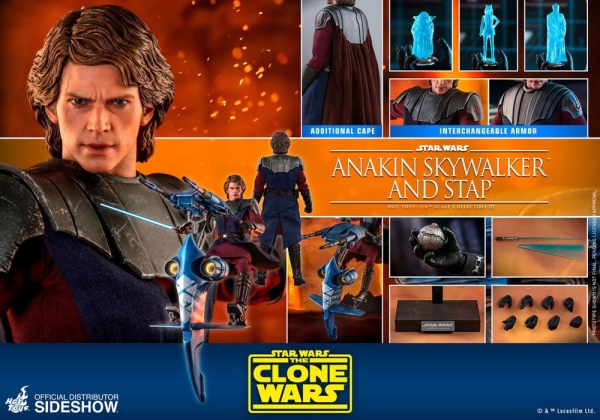 |HOT TOYS - Star Wars The Clone Wars- Anakin Skywalker & STAP