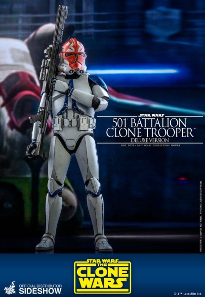 |HOT TOYS - Star Wars The Clone Wars - 501st Battalion Clone Trooper (Deluxe)
