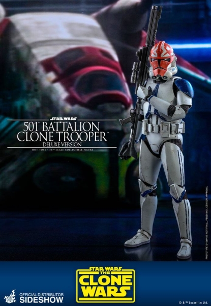 |HOT TOYS - Star Wars The Clone Wars - 501st Battalion Clone Trooper (Deluxe)