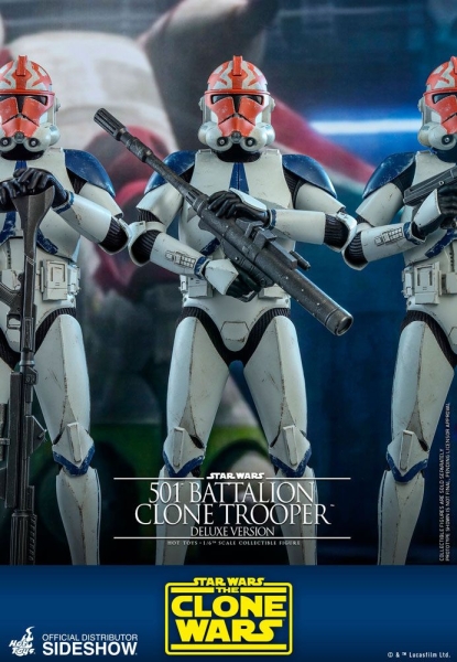 |HOT TOYS - Star Wars The Clone Wars - 501st Battalion Clone Trooper (Deluxe)