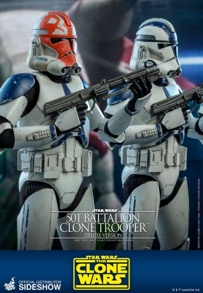 |HOT TOYS - Star Wars The Clone Wars - 501st Battalion Clone Trooper (Deluxe)