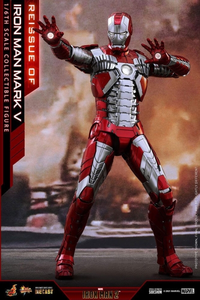 |HOT TOYS - Iron Man 2  Iron Man Mark V - DIECAST - REISSUE