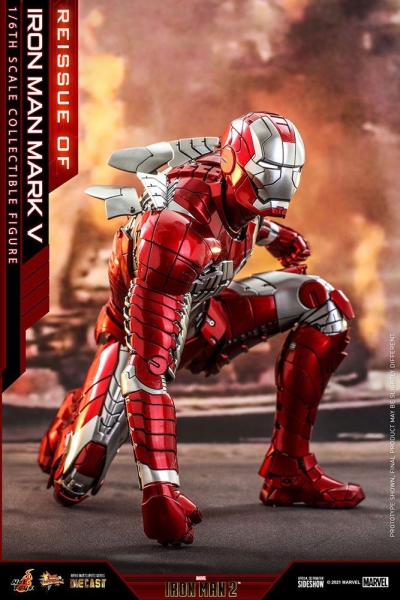 |HOT TOYS - Iron Man 2  Iron Man Mark V - DIECAST - REISSUE