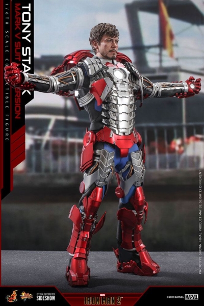 |HOT TOYS - Iron Man 2 - Tony Stark (Mark V Suit Up Version)