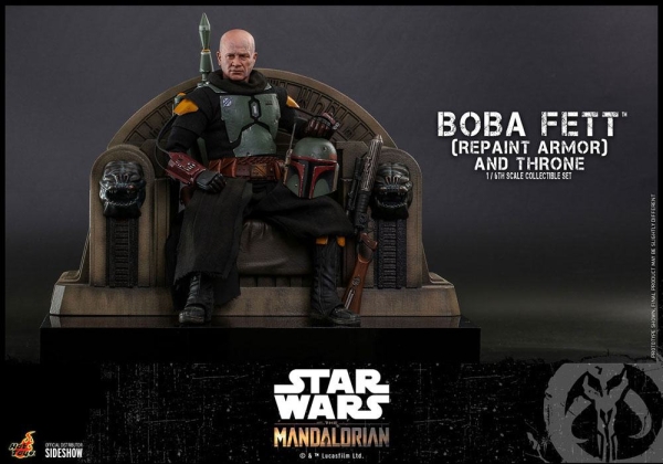 |HOT TOYS - The Mandalorian - Boba Fett (Repaint Armor) and Throne
