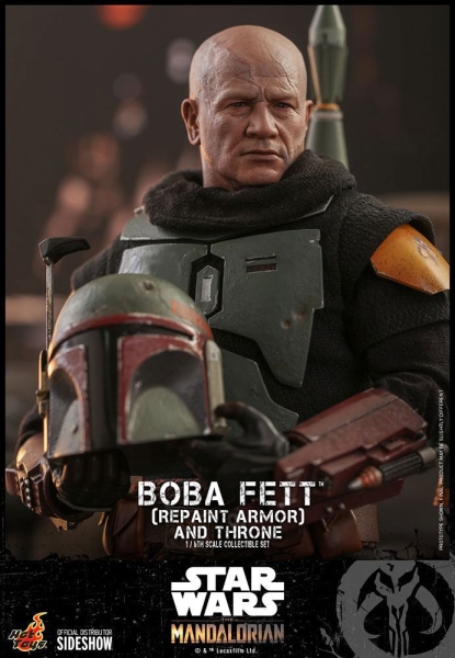 |HOT TOYS - The Mandalorian - Boba Fett (Repaint Armor) and Throne
