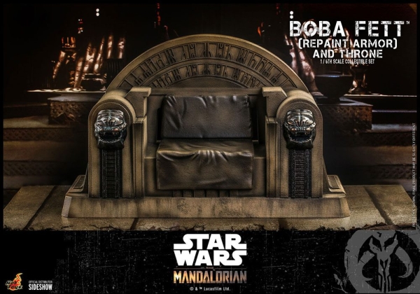 |HOT TOYS - The Mandalorian - Boba Fett (Repaint Armor) and Throne
