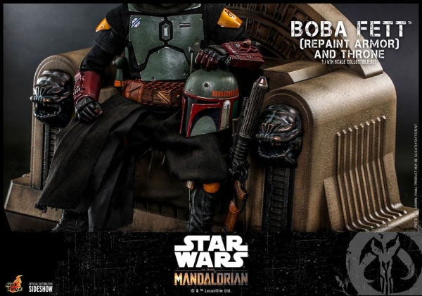 |HOT TOYS - The Mandalorian - Boba Fett (Repaint Armor) and Throne