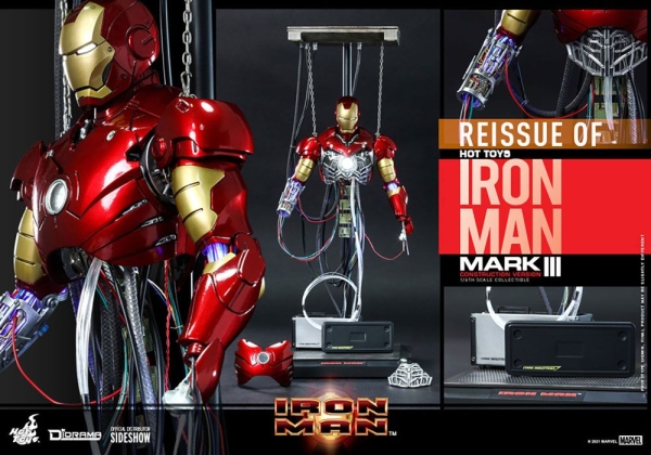 |HOT TOYS - Iron Man Mark III (Construction Version) - REISSUE