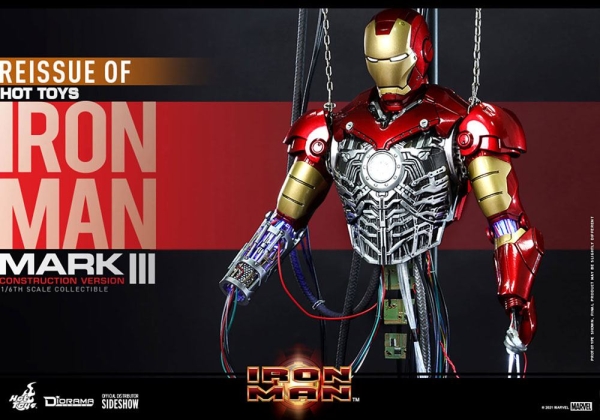 |HOT TOYS - Iron Man Mark III (Construction Version) - REISSUE
