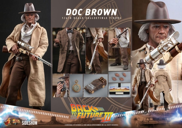 |HOT TOYS -  SET - Zurück in die Zukunft III - Doc Brown&Marty McFly