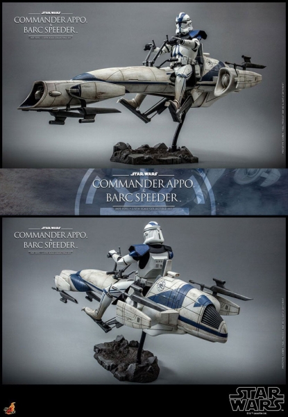 |HOT TOYS - Star Wars - The Clone Wars - 1/6 - Commander Appo & BARC Speeder