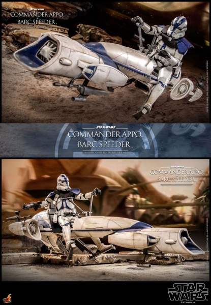 |HOT TOYS - Star Wars - The Clone Wars - 1/6 - Commander Appo & BARC Speeder