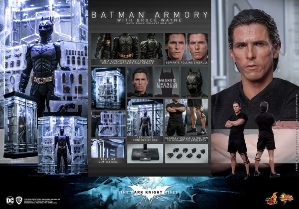 |HOT TOYS - The Dark Knight Rises - 1/6 - Batman Armory with Bruce Wayne