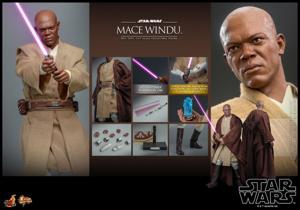 |HOT TOYS - Star Wars - Episode II - 1/6 - Mace Windu