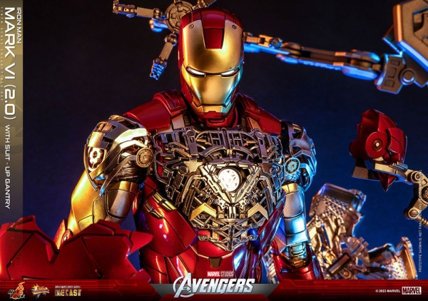 |HOT TOYS - Marvel's The Avengers - Diecast - 1/6 - Iron Man - Mark VI (2.0) mit Suit-Up Gantry
