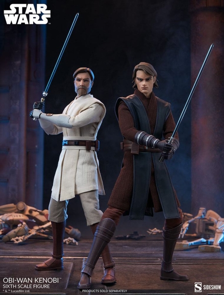 |SIDESHOW - Star Wars -The Clone Wars - BUNDEL -  Anakin Skywalker & Obi-Wan Kenobi